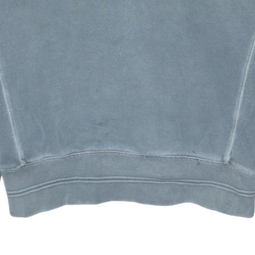 Timberland Men's Blue 1/4 Zip Sweatshirt Kirkjufell Peak Cotton M