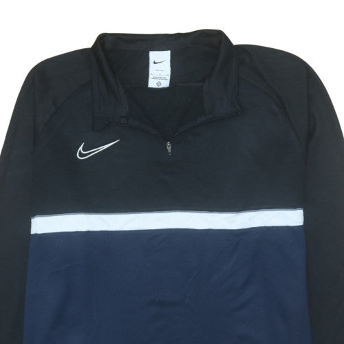Nike Men's Blue 1/4 Zip Dri-Fit Sports Sweatshirt XL