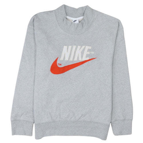 Nike Men's Grey Pullover Sweatshirt M Regular Fit Crew Neck