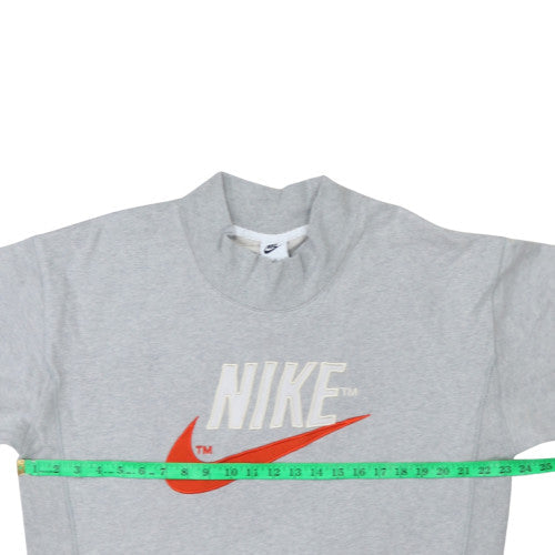 Nike Men's Grey Pullover Sweatshirt M Regular Fit Crew Neck