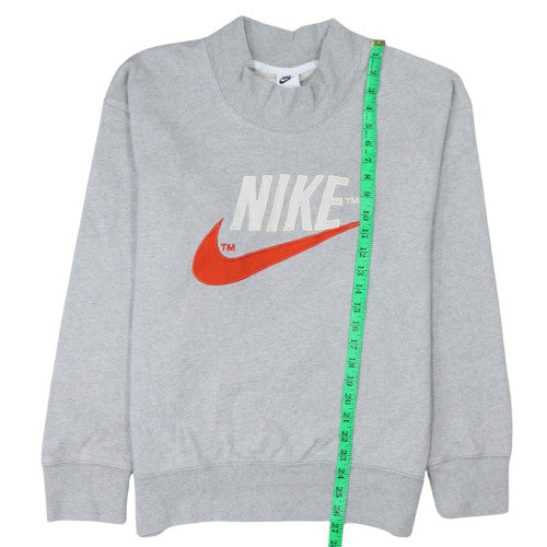 Nike Men's Grey Pullover Sweatshirt M Regular Fit Crew Neck