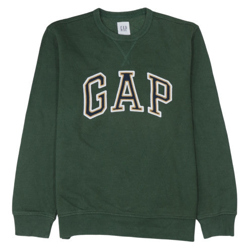 GAP Men's Green Pullover Sweatshirt M Logo College Fleece