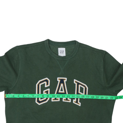 GAP Men's Green Pullover Sweatshirt M Logo College Fleece