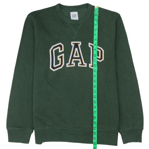 GAP Men's Green Pullover Sweatshirt M Logo College Fleece