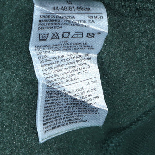 GAP Men's Green Pullover Sweatshirt M Logo College Fleece