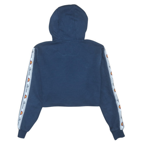 Ellesse Women's Navy Crop Pullover Hoodie Size 10 Cotton Blend