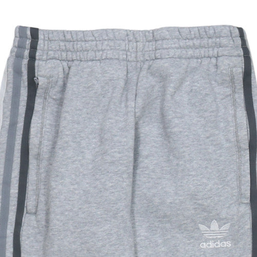 Adidas Men’s Grey XS Jogger Sweatpants with Logo Detail