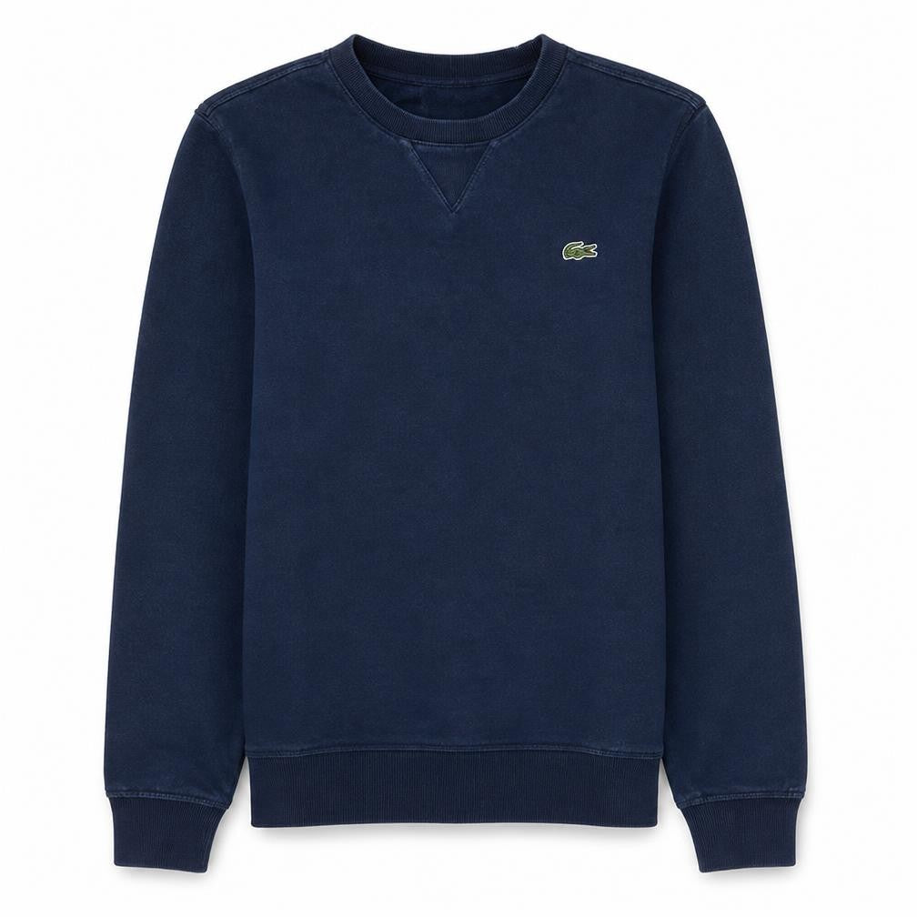 Front view of Lacoste Sport Men's Blue XS Crew Neck Pullover Sweatshirt