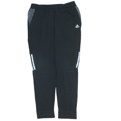 Adidas Mens Black L Jogger Trousers with Reflective Stripes