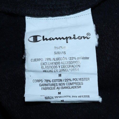 Champion Men's Black Medium 1/2 Zip Hoodie Sweatshirt