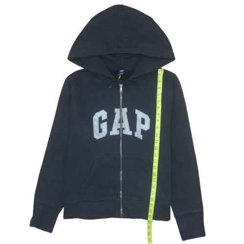 GAP Men's Black XL Full Zip Hoodie Sweatshirt Fleece Cotton Blend