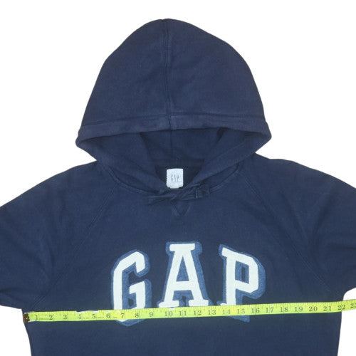 GAP Men's Blue Pullover Hoodie Medium Logo Fleece Sweatshirt