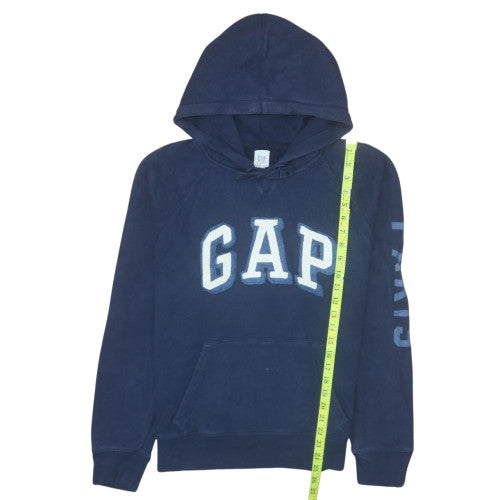 GAP Men's Blue Pullover Hoodie Medium Logo Fleece Sweatshirt