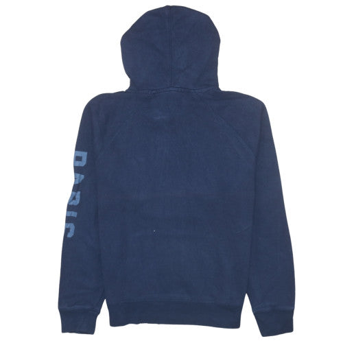 GAP Men's Blue Pullover Hoodie Medium Logo Fleece Sweatshirt