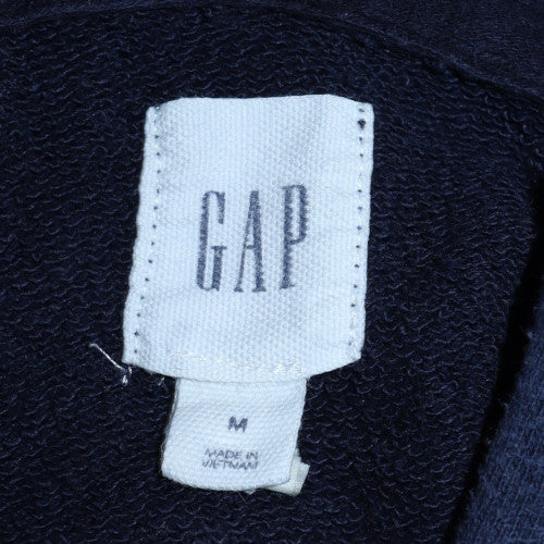 GAP Men's Blue Pullover Hoodie Medium Logo Fleece Sweatshirt