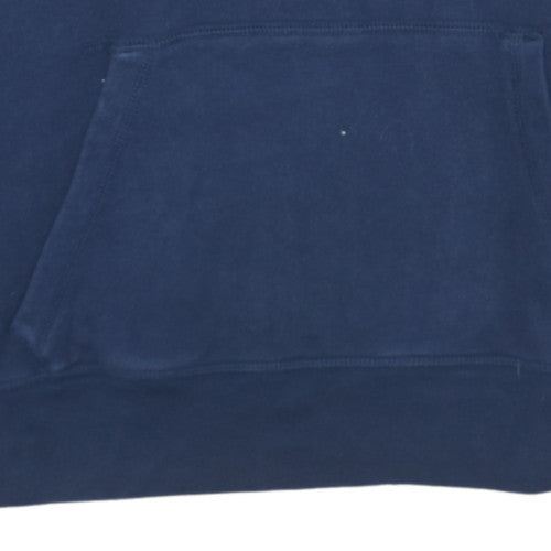 GAP Men's Blue Pullover Hoodie Medium Logo Fleece Sweatshirt