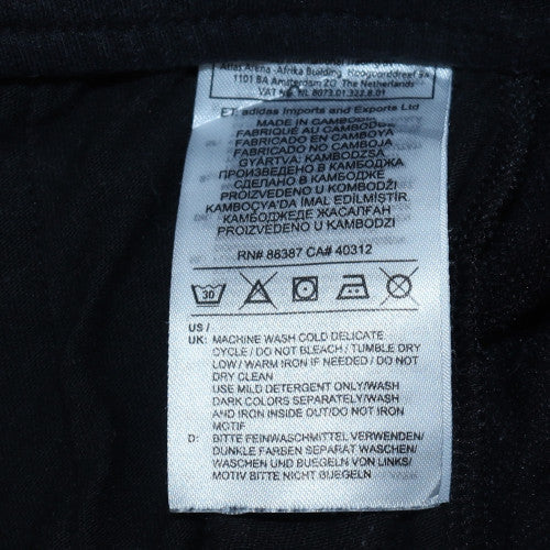 Adidas Womens Black Joggers Size M Drawstring Sweatpants