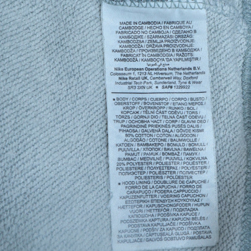 Nike Men’s Grey Pullover Hoodie L Regular Fit Sportswear