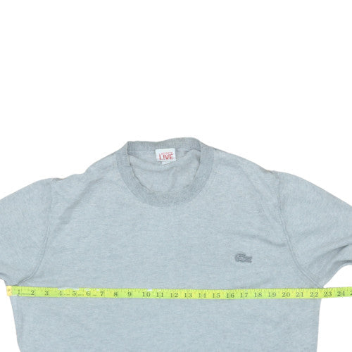Lacoste Live Men's Grey Cotton Cashmere Crew Neck Jumper L
