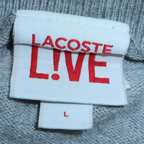 Lacoste Live Men's Grey Cotton Cashmere Crew Neck Jumper L