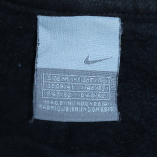 Nike Men's Black Full Zip Fleece Sweatshirt M Geometric Logo
