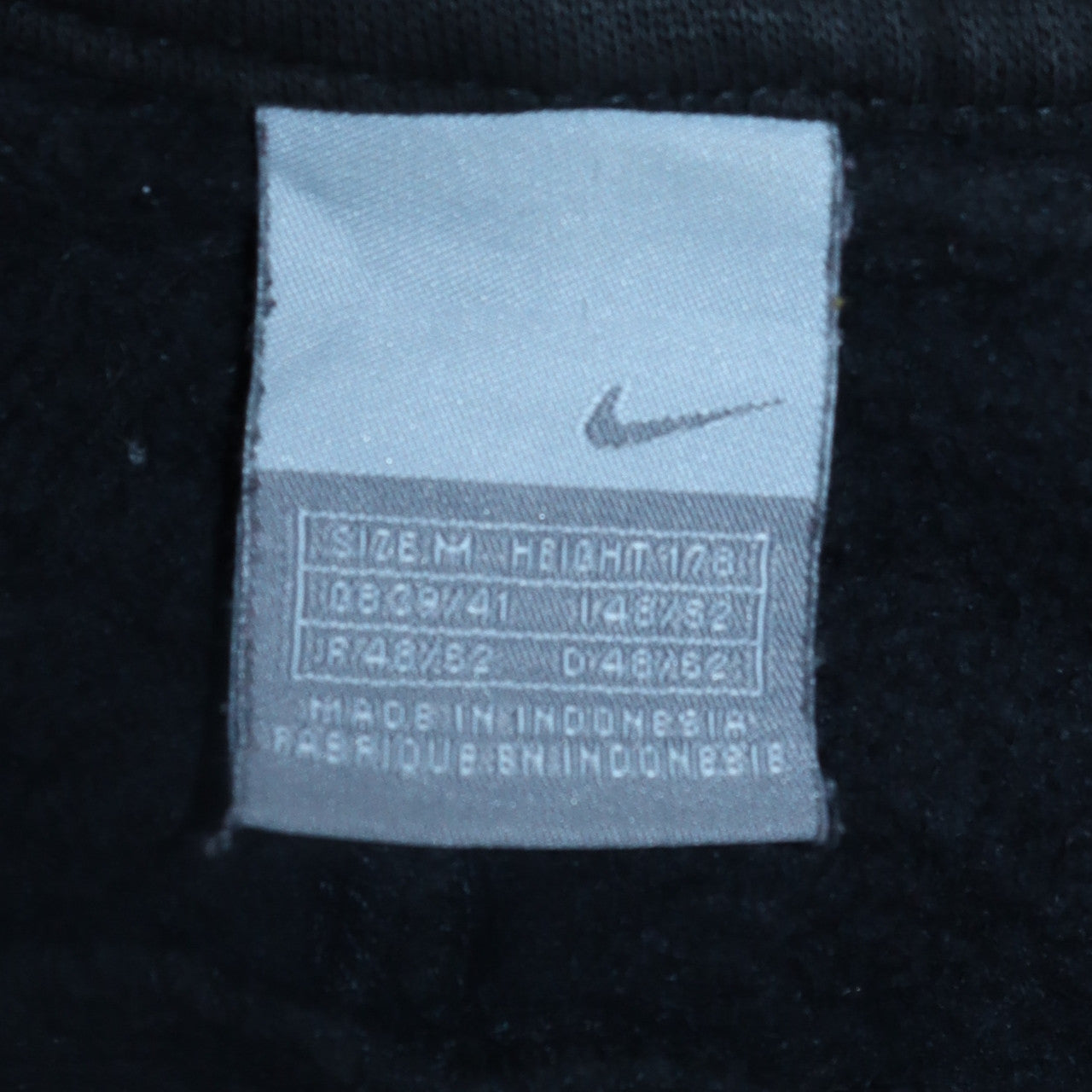 Nike Men's Black Full Zip Fleece Sweatshirt M Geometric Logo