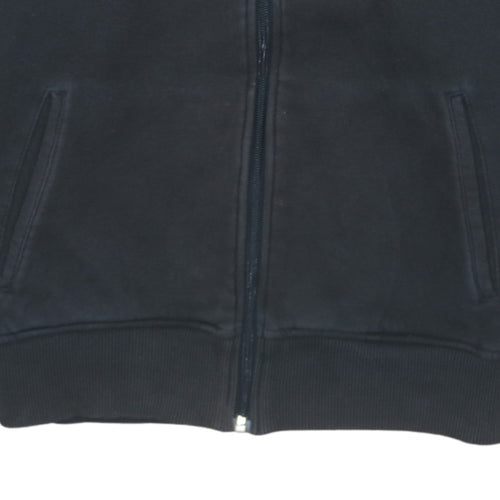 Nike Men's Black Full Zip Fleece Sweatshirt M Geometric Logo