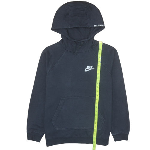 Nike Men's Black Pullover Hoodie M Regular Fit Graphic Fleece