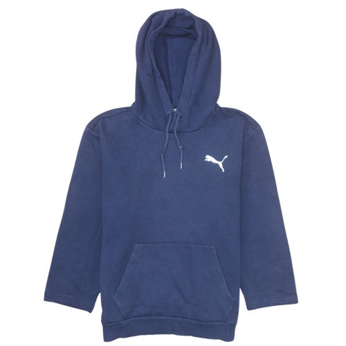 Puma Women's Navy Blue Pullover Hoodie Size S Cotton Blend