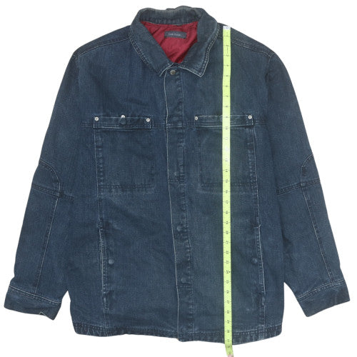 Kiabi Casual Men's Blue Denim Basic Jacket L Regular Fit