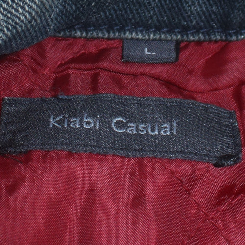 Kiabi Casual Men's Blue Denim Basic Jacket L Regular Fit
