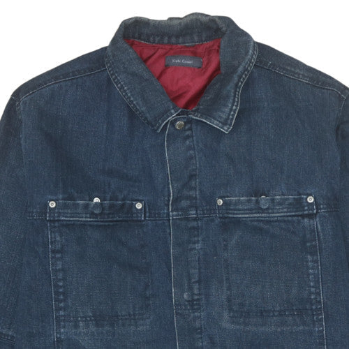Kiabi Casual Men's Blue Denim Basic Jacket L Regular Fit