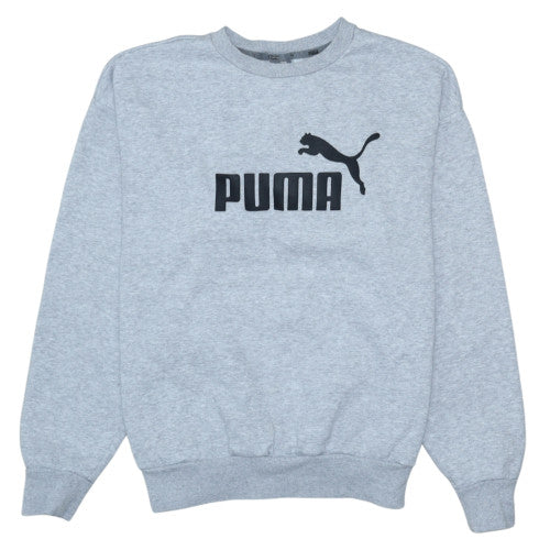 Puma Mens Grey Crew Neck Pullover Sweatshirt Size M