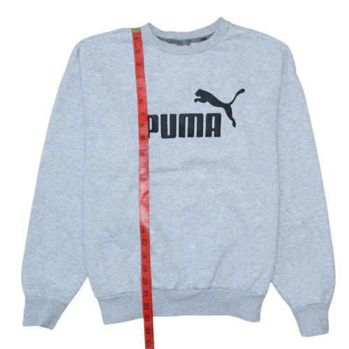 Puma Mens Grey Crew Neck Pullover Sweatshirt Size M