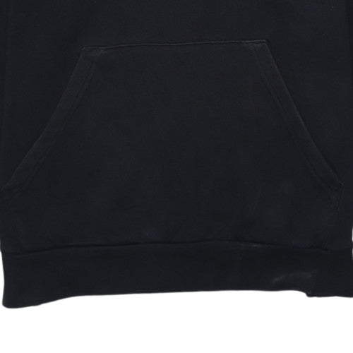 Adidas Boys Black Pullover Hoodie Size 15-16 Years Cotton Blend