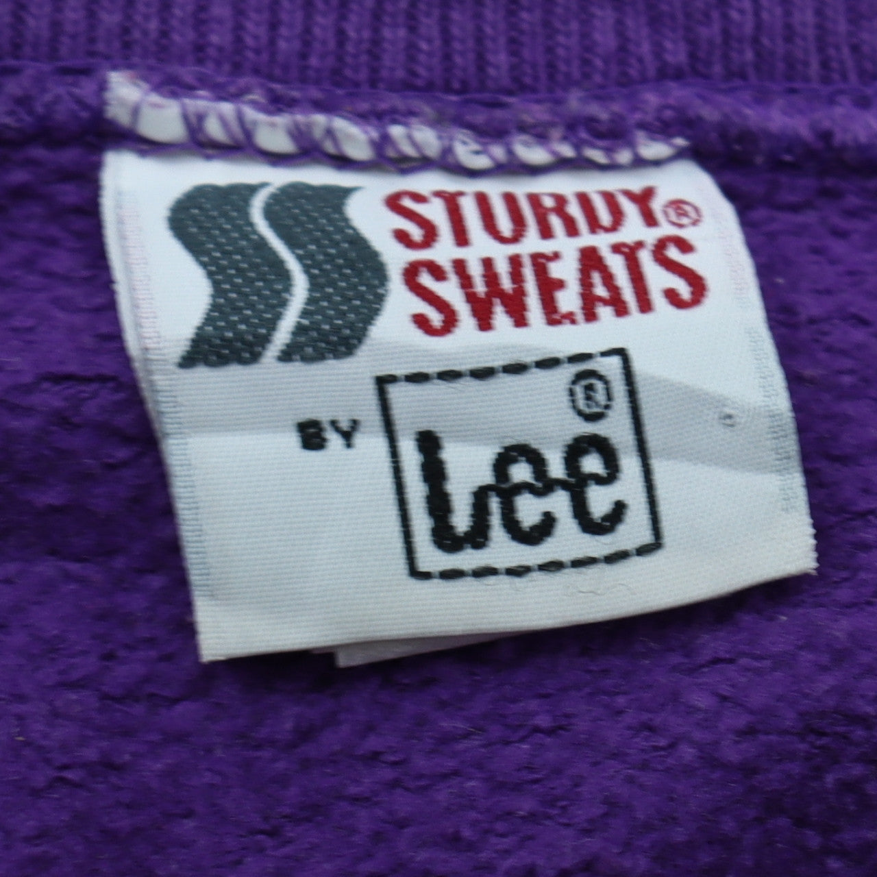 Lee Men’s Purple Pullover Sweatshirt Fleece Lined Crew Neck M