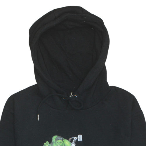 Primark Men’s Black Marvel Pullover Hoodie 2XL Comic Print Fleece