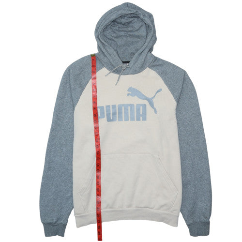 Puma Men's Grey Pullover Hoodie XL Regular Fit Sports Fleece