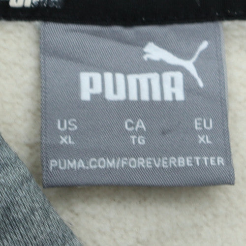 Puma Men's Grey Pullover Hoodie XL Regular Fit Sports Fleece