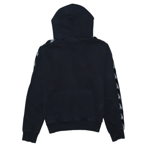 Reebok Women's Black Small Pullover Hoodie with Logo Details