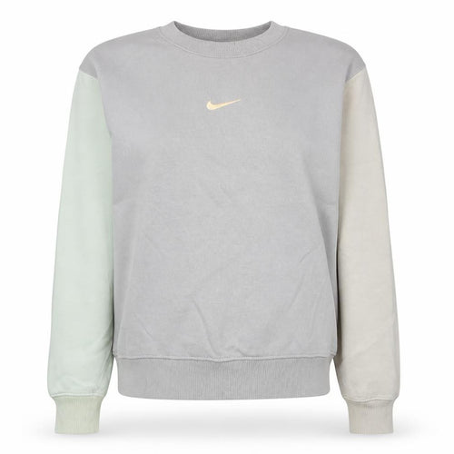 Nike Women Beige Loose Fit Crew Neck Sweatshirt Size S