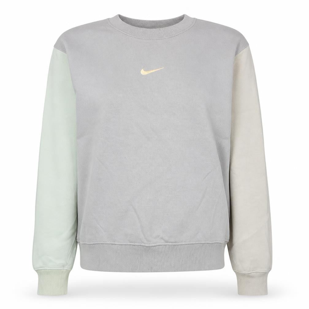 Nike Women Beige Loose Fit Crew Neck Sweatshirt Size S