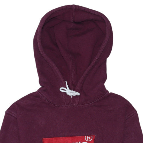 Levi's Men's Purple Pullover Hoodie S Logo Fleece Sweatshirt