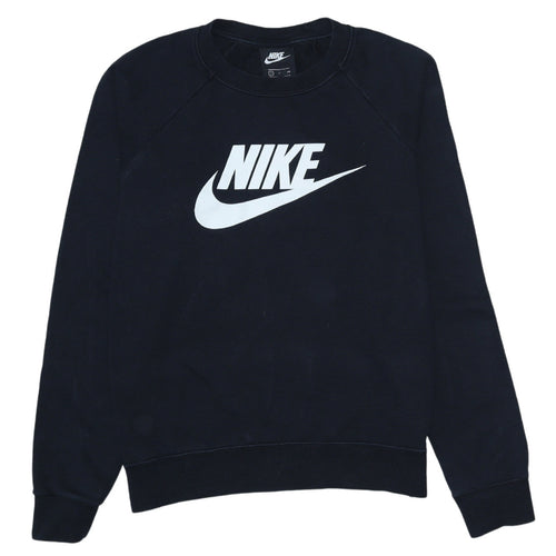 Nike Men's Black Small Pullover Sweatshirt Crew Neck Graphic Print