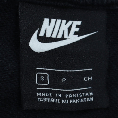 Nike Men's Black Small Pullover Sweatshirt Crew Neck Graphic Print