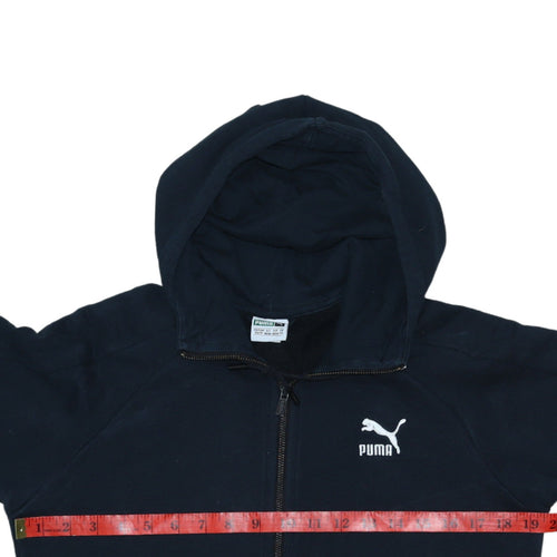 Puma Men's Blue Full Zip Hoodie XS Regular Fit Fleece
