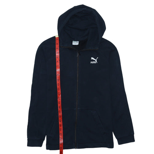 Puma Men's Blue Full Zip Hoodie XS Regular Fit Fleece