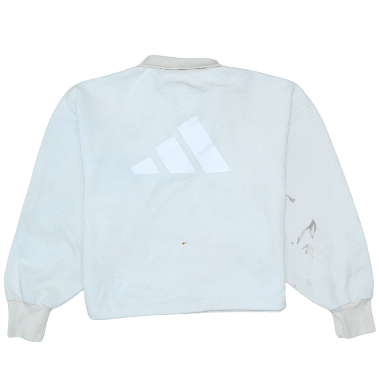 Adidas Women White XS 1/2 Zip Pullover Sweatshirt with Logo