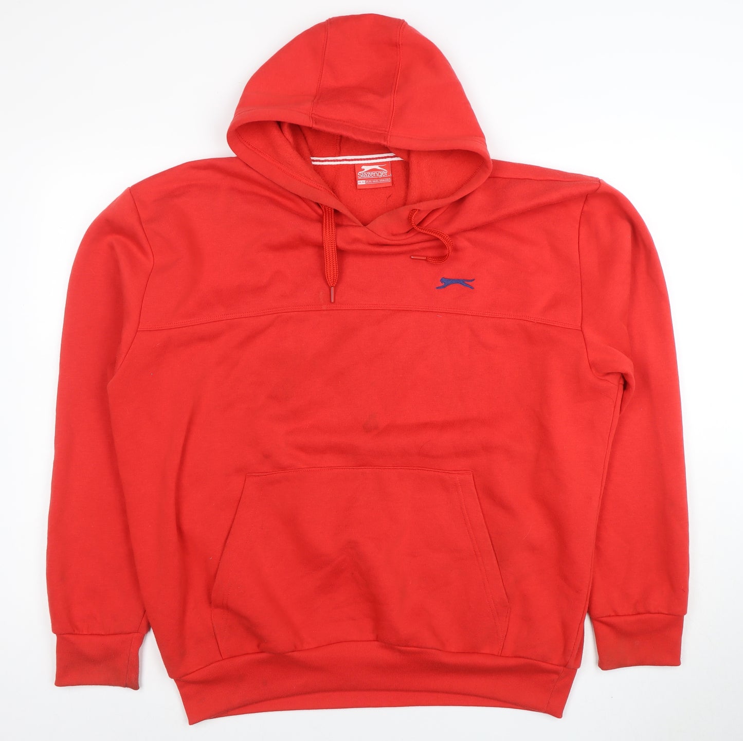 Slazenger Men’s Red Pullover Hoodie XL Logo Fleece Sweatshirt