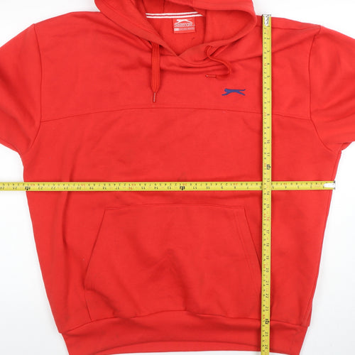 Slazenger Men’s Red Pullover Hoodie XL Logo Fleece Sweatshirt